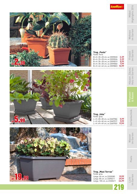 Baumax Heimwerkerkatalog Frühjahr 2014 - Teil 2 - Garten