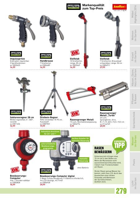 Baumax Heimwerkerkatalog Frühjahr 2014 - Teil 2 - Garten