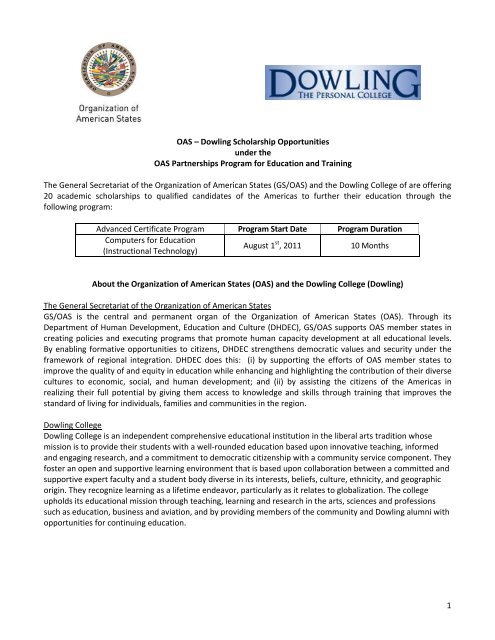 OAS â Dowling - becas segeplan