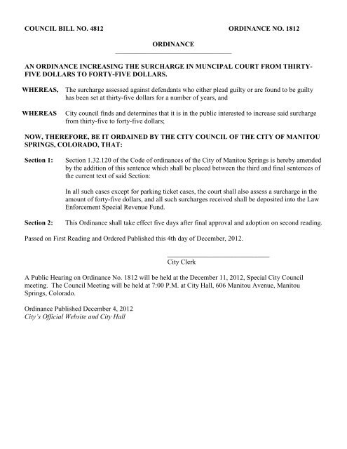 manitou springs city council regular meeting agenda city council