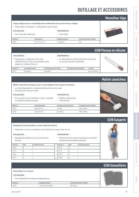 GUIDE DE PRODUITS UZIN