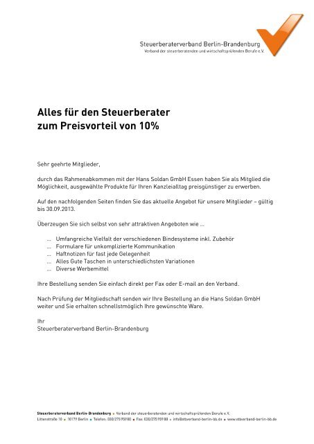 Angebot Hans Soldan GmbH - Steuerberaterverband Berlin ...