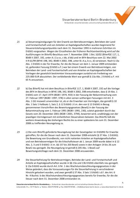 VerfassungsmÃ¤Ãigkeit - Steuerberaterverband Berlin-Brandenburg