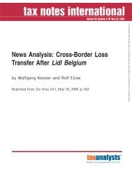 News Analysis: Cross-Border Loss Transfer After Lidl Belgium