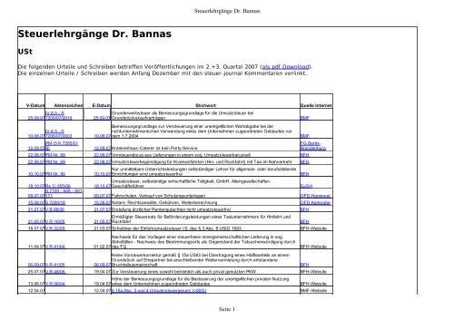 als pdf Download - SteuerlehrgÃ¤nge Dr. Bannas