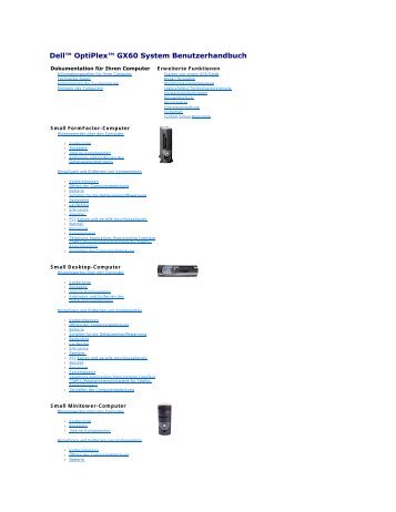 Dell Optiplex GX60 System Benutzerhandbuch