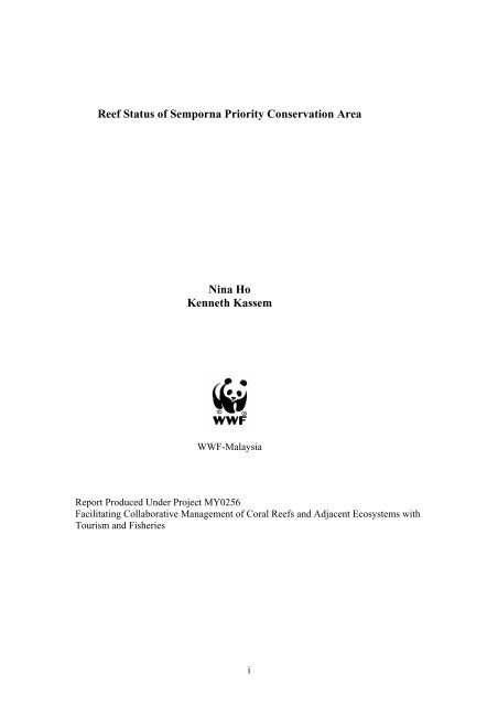 Reef Status of Semporna Priority Conservation ... - WWF Malaysia