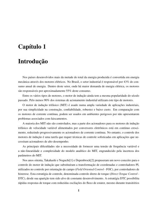 Controle Direto de Torque do Motor de Indução ... - D.s.c.e. - Unicamp