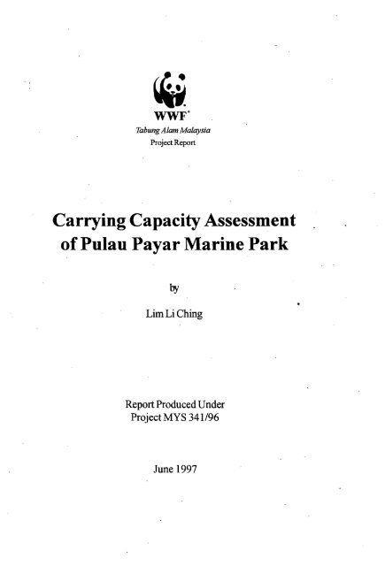 Carrying Capacity Assessment - WWF Malaysia