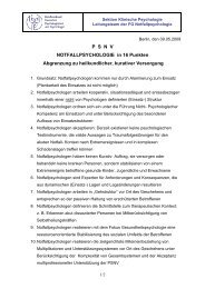 P S N V NOTFALLPSYCHOLOGIE in 16 Punkten Abgrenzung zu ...