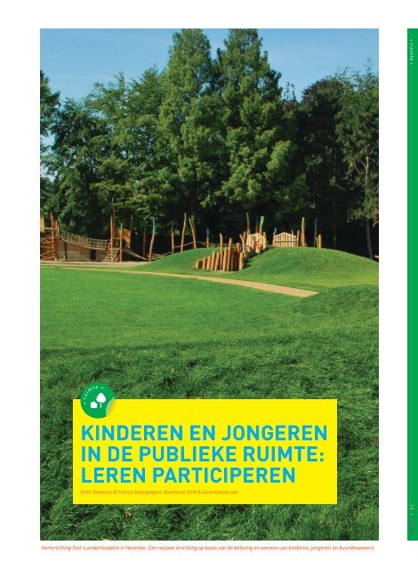 Kinderen en jongeren in de publieke ruimte:leren ... - Steunpunt Jeugd