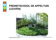 FREINETSCHOOL DE APPELTUIN (LEUVEN) - Steunpunt Jeugd