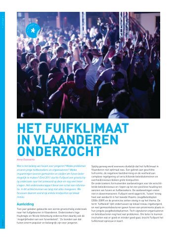 Het fuifklimaat in Vlaanderen onderzocht (pdf) - Steunpunt Jeugd