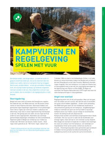 Kampvuren en regelgeving (pdf, 716KB) - Steunpunt Jeugd