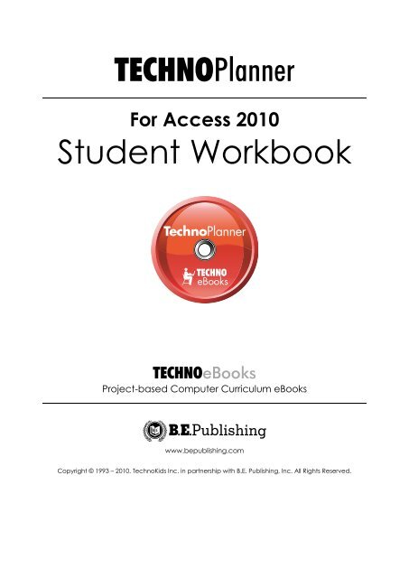 TECHNOPlanner Student Workbook - BE Publishing