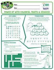 Secret Message - Fruits & Veggies More Matters