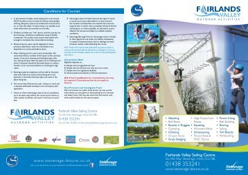 Download the Fairlands Valley brochure - Stevenage Leisure