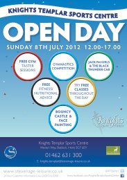 SUNDAY 8TH JULY 2012 12.00-17.00 - Stevenage Leisure