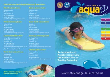 Download the Stevenage Leisure AquaEd Information Leaflet