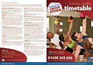 Class Descriptions - Stevenage Leisure