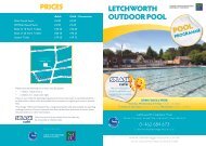 Prices letchworth outdoor pool - Stevenage Leisure