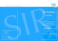 informatiefolder - SIR Institute for Pharmacy Practice and Policy