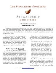 An Expectant Giver - Stewardship Ministries