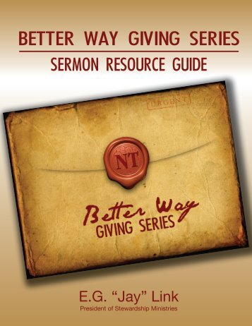 BETTER WAY GIVING SERIES - Stewardship Ministries