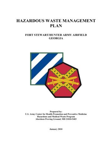 Hazardous Waste Management Plan - Fort Stewart - U.S. Army