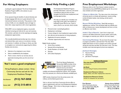 Employment Readiness - Fort Stewart