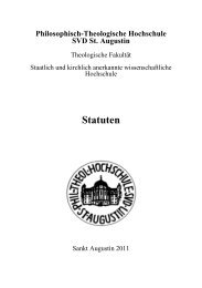 Statuten - Philosophisch-Theologischen Hochschule SVD Sankt ...