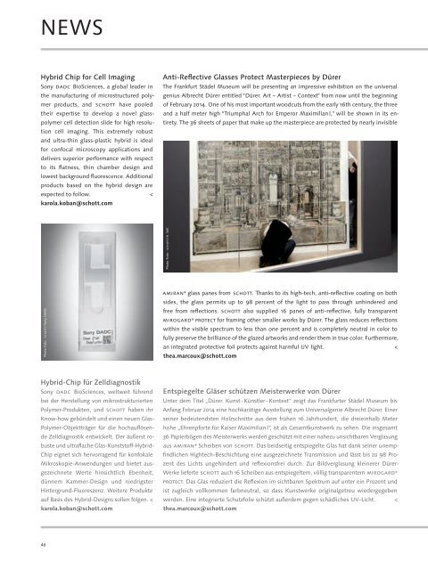 Technology Magazine "SCHOTT solutions" - Edition 2/2013 - Technologie Magazin "SCHOTT solutions"