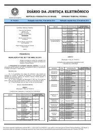 DiÃ¡rio da JustiÃ§a EletrÃ´nico - STF