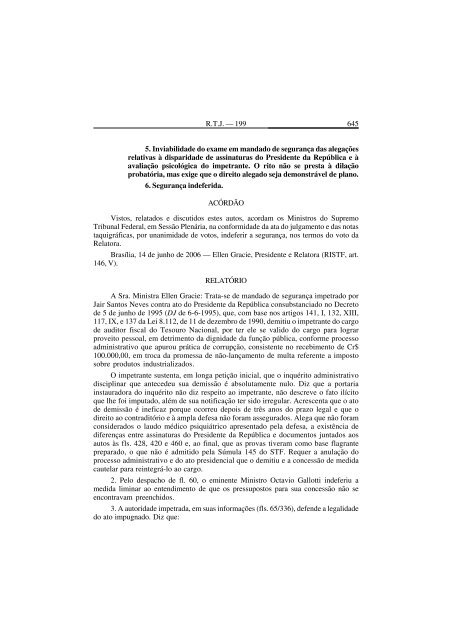 RTJ 199-2 (Fev-07)- PrÃ©-textuais.pmd - STF