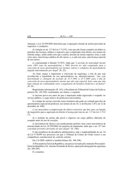 RTJ 199-2 (Fev-07)- PrÃ©-textuais.pmd - STF