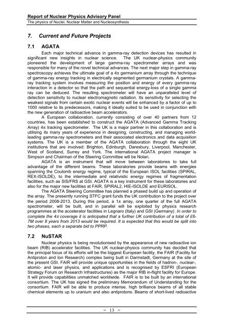 Nuclear Physics Advisory Panel (NPAP) report (PDF-3.8 MB) - STFC