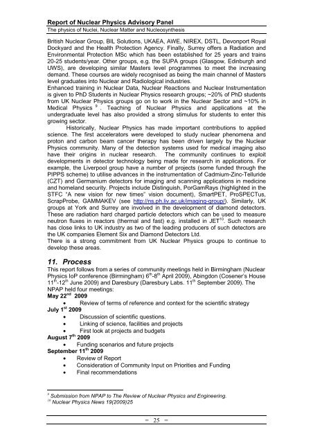 Nuclear Physics Advisory Panel (NPAP) report (PDF-3.8 MB) - STFC