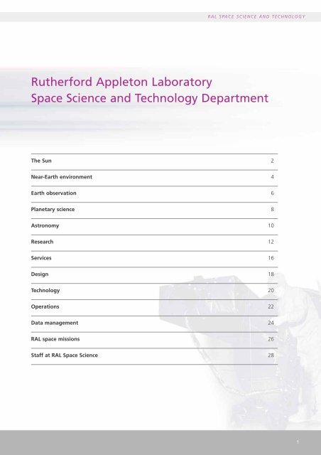 RAL Space - latest developments in space science and technology