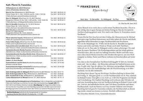 Pf 10_2013_.pdf - Pfarrgemeinde St. Franziskus Bremen