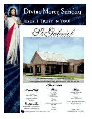 April 7 - St Gabriel Parish