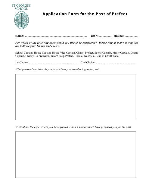Application Form For The Post Of Prefect St George s School application-form-for-the-post-of-prefect-st-george-s-school