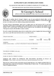 George Application Form Application Form for the Post of Prefect - St George's School