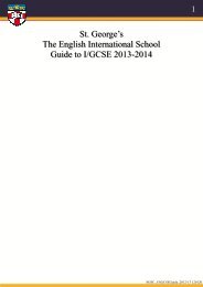 St. George's The English International School Guide to I/GCSE 2013 ...