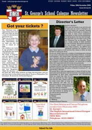 St. George's School Cologne Newsletter