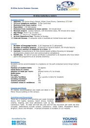 Download a fact sheet - St Giles International