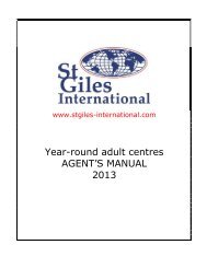 Year-round adult centres AGENT'S MANUAL 2013 - St Giles ...