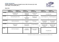 Sample Timetable for TEC - St Giles International