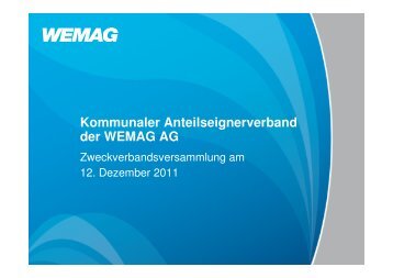 Präsentation der WEMAG AG auf der 39. Verbandsversammlung