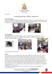 6 May 2013 YEAR 5 NEWSLETTER â WEEK 4A ... - St Hildas School