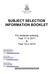 subject booklet for year 11-12 - St Hildas School
